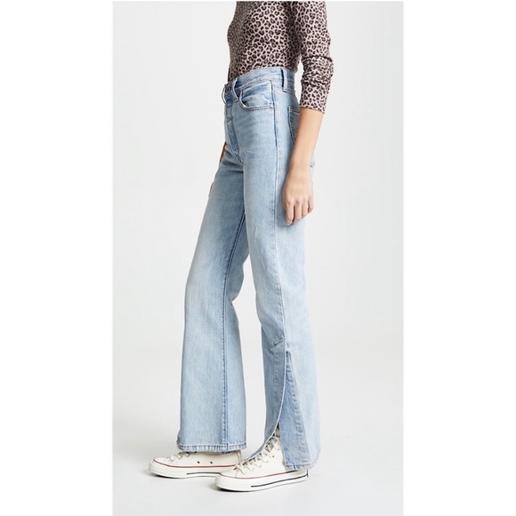 LEVI’S-BLUE Ribcage Split Flare Jeans (Size:27) - Picture 1 of 14